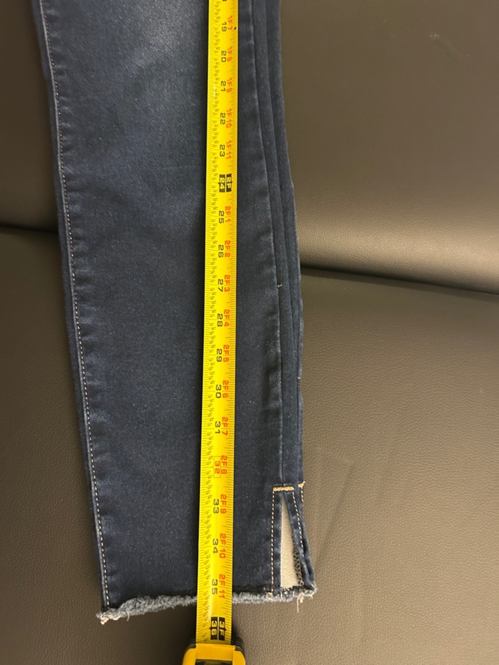 Nicole Miller Dark Indigo Stretch Denim Pants with Contrast Topstitching - Picture 5 of 7